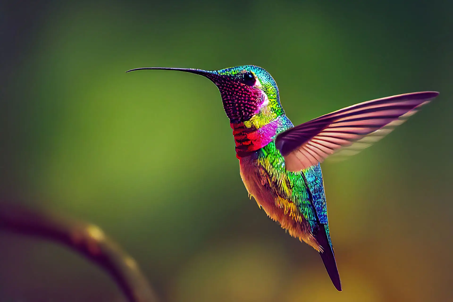 Google Hummingbird image shows a vibrant hummingbird - Concept for google Humminbird