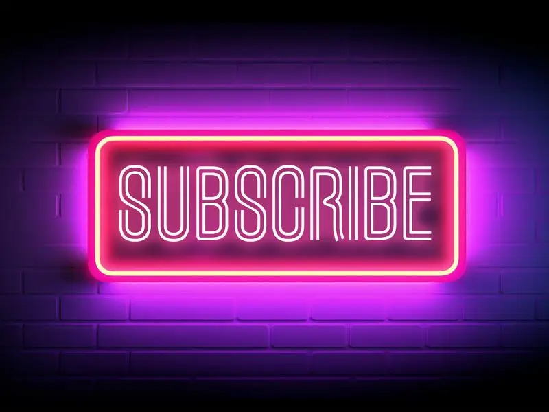 10 Ways to Make the Most of Your YouTube Channel this image shows a neon effect sign in purple, pink and red that reads "subscribe" - YouTube concept